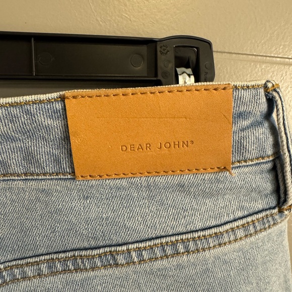 Dear John Light Blue Distressed Jean Shorts - Picture 4 of 6